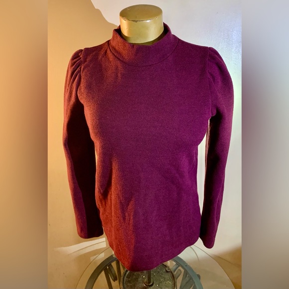 Madewell (Re)sourced Red Mock Neck Top size small - Picture 2 of 11